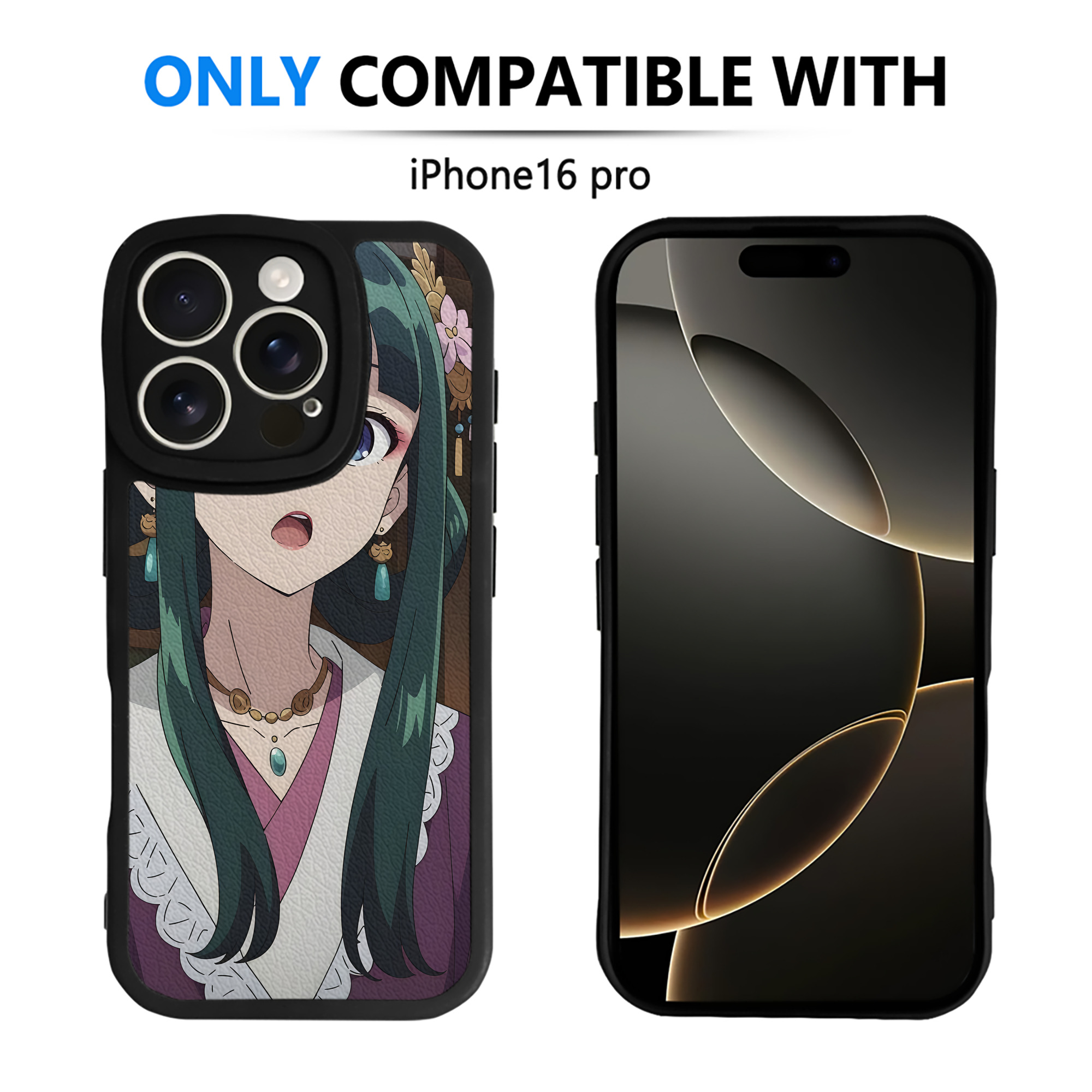 （画像用） 薬屋のひとりごと The Apothecary Diaries 【iPhone 16シリーズ対応】シリコンスマホケース（レザー調） 材質：シリコン